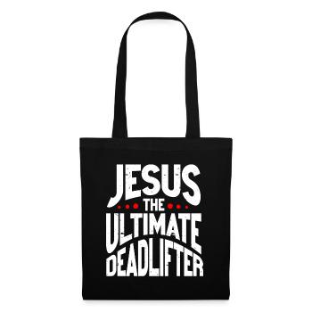 Jesus Ultimate Deadlifter Workout Gymnase chrétien - Sac en tissu - noir - Devant