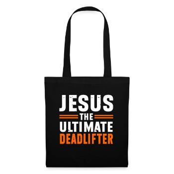 Jesus Ultimate Deadlifter Workout Gymnase chrétien - Sac en tissu - noir - Devant