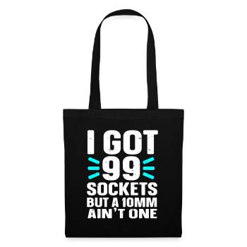 Mécanicien J’ai 99 douilles mais un 10mm n’en est pas un - Sac en tissu - noir - Devant