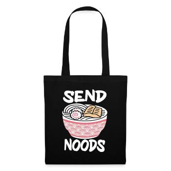 Send Noods Funny Japanese Ramen Noodle - Stoffbeutel - Schwarz - Vorne