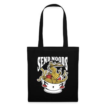 Send Noods Funny Japanese Ramen Noodle - Stoffbeutel - Schwarz - Vorne