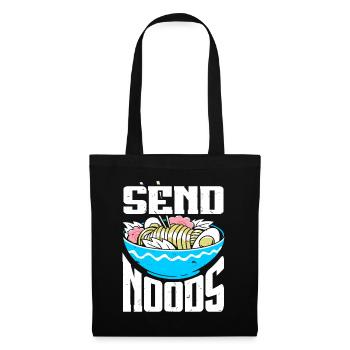 Send Noods Funny Japanese Ramen Noodle - Stoffbeutel - Schwarz - Vorne