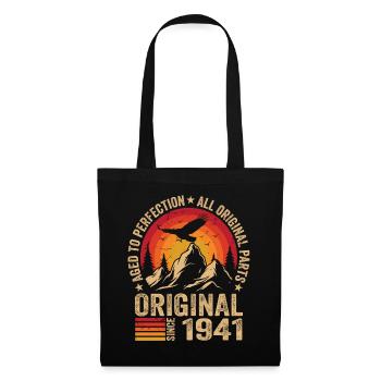 Original 1941 Jahrgang 1941 Geburtstag 1941 Retro - Stoffbeutel - Schwarz - Vorne