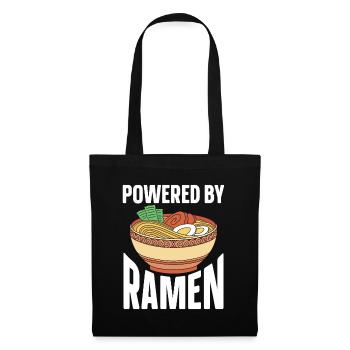 Propulsé par Ramen Anime Soupe Japonaise Cup Noodle - Sac en tissu - noir - Devant