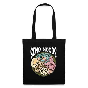 Send Noods Funny Japanese Ramen Noodle - Stoffbeutel - Schwarz - Vorne