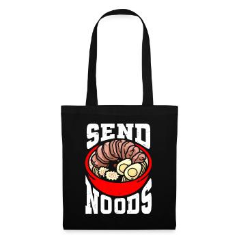 Send Noods Funny Japanese Ramen Noodle - Stoffbeutel - Schwarz - Vorne
