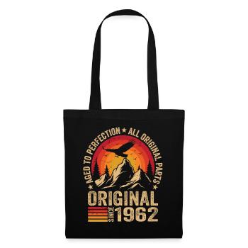 Original 1962 Jahrgang 1962 Jubiläum 1962 Retro - Stoffbeutel - Schwarz - Vorne