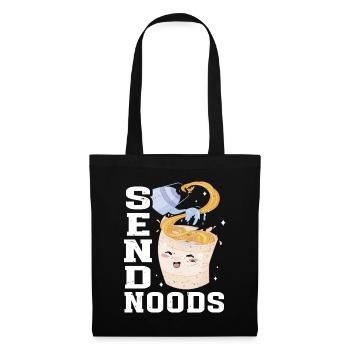 Send Noods Funny Japanese Ramen Noodle - Stoffbeutel - Schwarz - Vorne