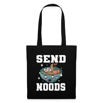 Send Noods Funny Japanese Ramen Noodle - Stoffbeutel - Schwarz - Vorne