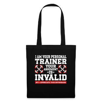 Fitness Instructor Personal Trainer - Stoffbeutel - Schwarz - Vorne