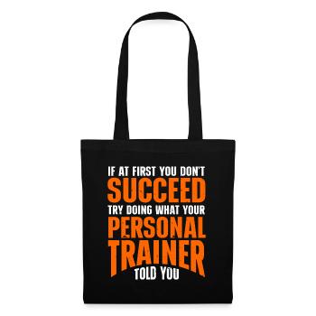Fitness Instructor Personal Trainer - Stoffbeutel - Schwarz - Vorne