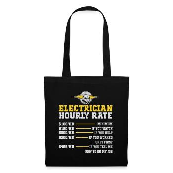 Electrician - Stoffbeutel - Schwarz - Vorne