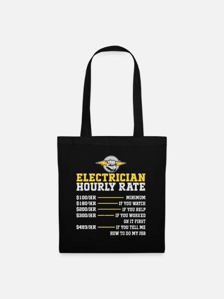Electrician - Stoffbeutel - Schwarz