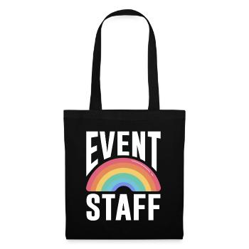 Event Staff Front Design Party Crew Pride LGBT - Stoffbeutel - Schwarz - Vorne