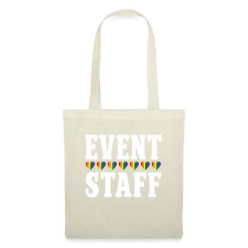 Event Staff Front Design Party Crew Pride LGBT - Stoffbeutel - Natur - Vorne