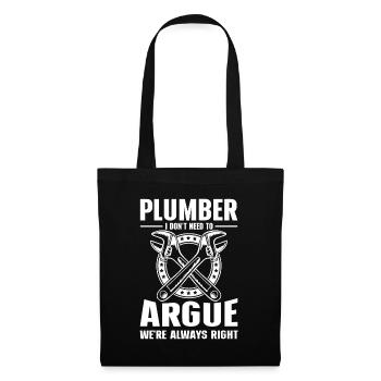 Drôle Je suis plombier - Sac en tissu - noir - Devant