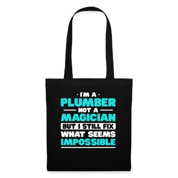 Drôle Je suis plombier - Sac en tissu - noir - Devant
