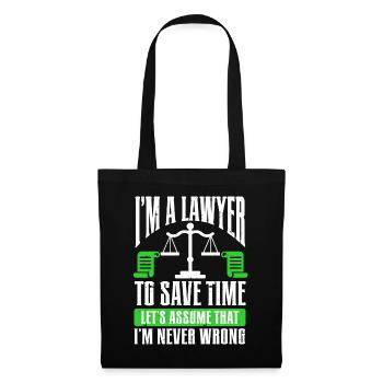 Law Lawyer - Stoffbeutel - Schwarz - Vorne