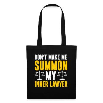 Law Lawyer - Stoffbeutel - Schwarz - Vorne