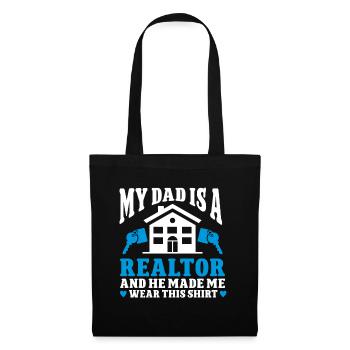 Agent immobilier Agent immobilier - Sac en tissu - noir - Devant