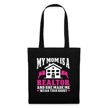 Agent immobilier Agent immobilier - Sac en tissu - noir - Devant