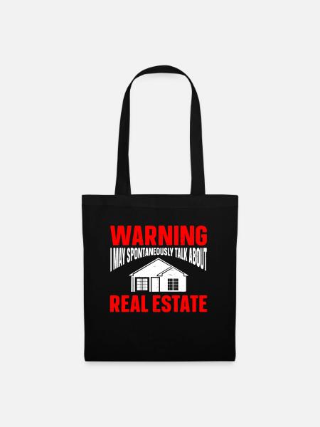 Real Estate Agent Realtor - Stoffbeutel - Schwarz