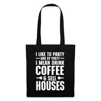 Agent immobilier Agent immobilier - Sac en tissu - noir - Devant