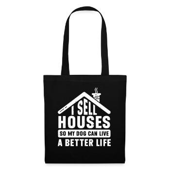 Agent immobilier Agent immobilier - Sac en tissu - noir - Devant