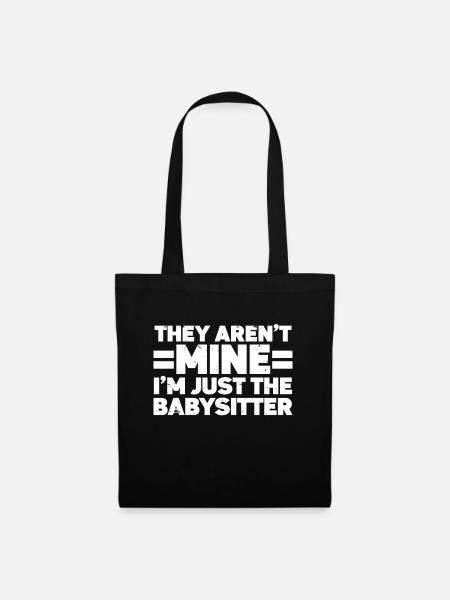 Babysitter Babysitting - Stoffbeutel - Schwarz