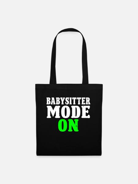 Babysitter Babysitting - Stoffbeutel - Schwarz