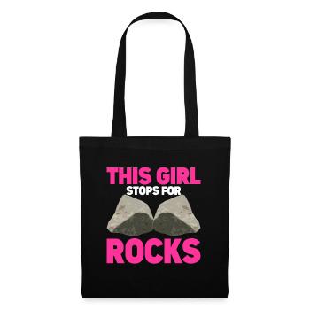 Cette fille s’arrête pour les roches géologue géologique - Sac en tissu - noir - Devant