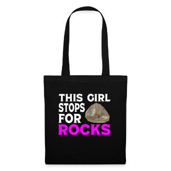 Cette fille s’arrête pour les roches géologue géologique - Sac en tissu - noir - Devant