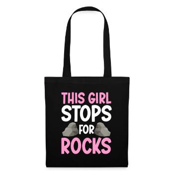Cette fille s’arrête pour les roches géologue géologique - Sac en tissu - noir - Devant