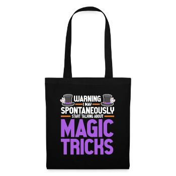 Funny Magician Magic - Stoffbeutel - Schwarz - Vorne