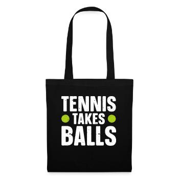 Tennis Player - Stoffbeutel - Schwarz - Vorne