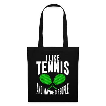 Tennis Player - Stoffbeutel - Schwarz - Vorne