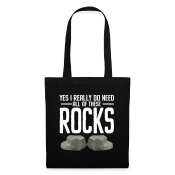 Rock Collector Geology Geologist - Stoffbeutel - Schwarz - Vorne