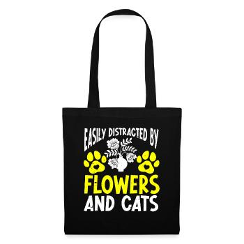 Fleuriste Fleur Florale Fleuristerie - Sac en tissu - noir - Devant
