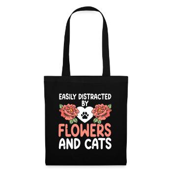Fleuriste Fleur Florale Fleuristerie - Sac en tissu - noir - Devant