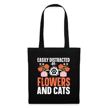 Fleuriste Fleur Florale Fleuristerie - Sac en tissu - noir - Devant