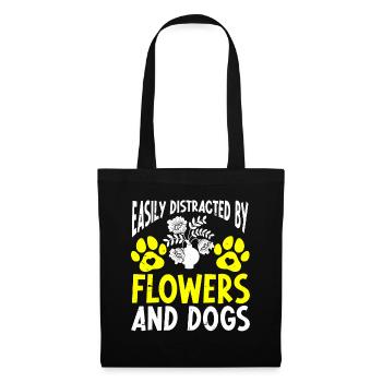Fleuriste Fleur Florale Fleuristerie - Sac en tissu - noir - Devant