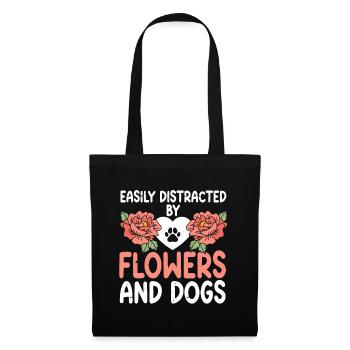 Fleuriste Fleur Florale Fleuristerie - Sac en tissu - noir - Devant
