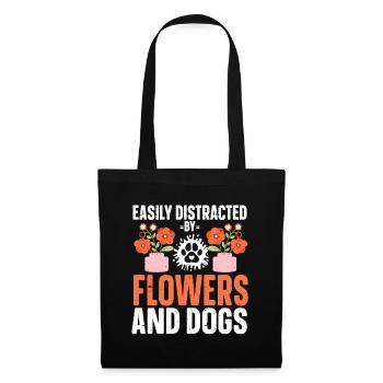 Fleuriste Fleur Florale Fleuristerie - Sac en tissu - noir - Devant