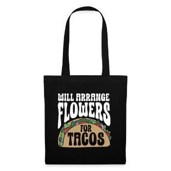 Fleuriste Fleur Florale Fleuristerie - Sac en tissu - noir - Devant