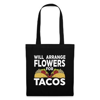 Fleuriste Fleur Florale Fleuristerie - Sac en tissu - noir - Devant