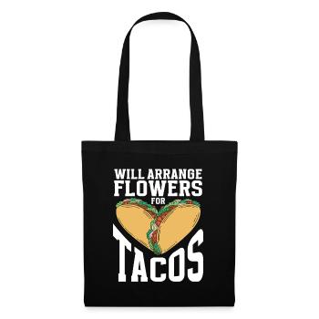 Fleuriste Fleur Florale Fleuristerie - Sac en tissu - noir - Devant