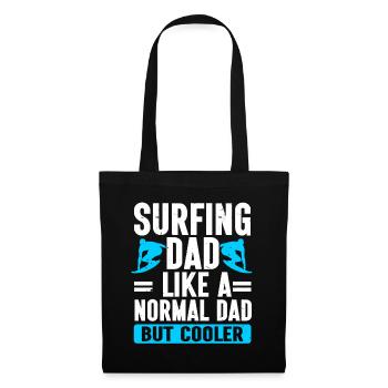 Papa surfeur comme un papa normal mais surfeur plus cool - Sac en tissu - noir - Devant