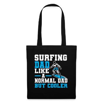 Papa surfeur comme un papa normal mais surfeur plus cool - Sac en tissu - noir - Devant