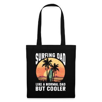 Papa surfeur comme un papa normal mais surfeur plus cool - Sac en tissu - noir - Devant