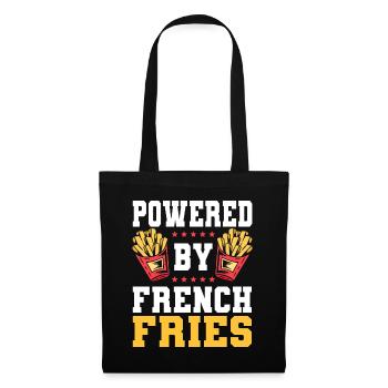 French Fries Food Pun Potato - Stoffbeutel - Schwarz - Vorne